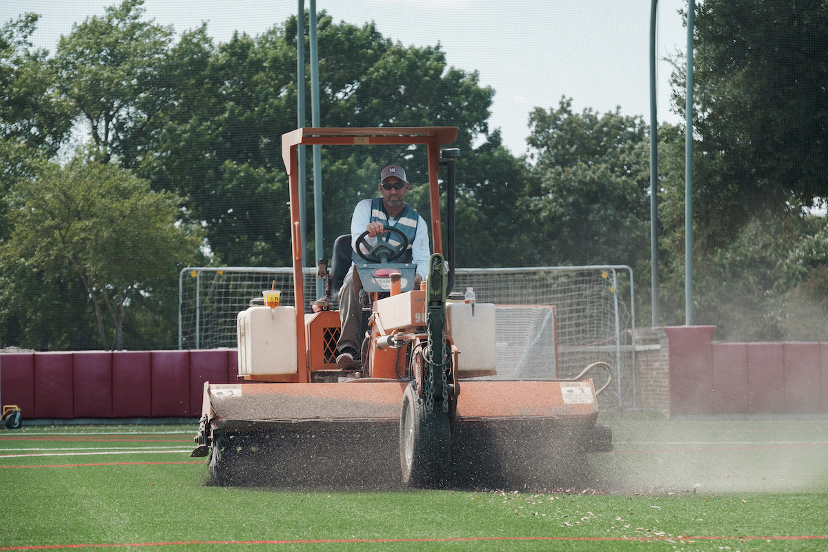 Artificial Turf Maintenance performed by RS Global team member